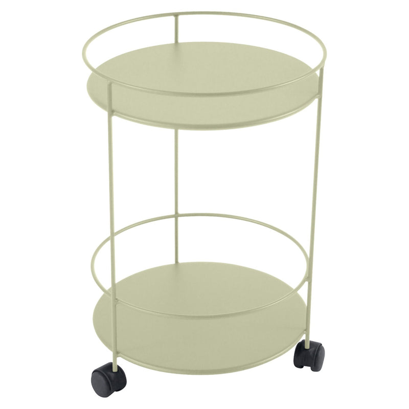 Guinguette Side Table with Wheels - Fermob - Outdoor Furniture - Acapulco Blue - HORNE