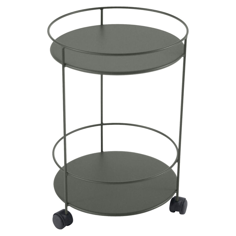 Guinguette Side Table with Wheels - Fermob - Outdoor Furniture - Acapulco Blue - HORNE