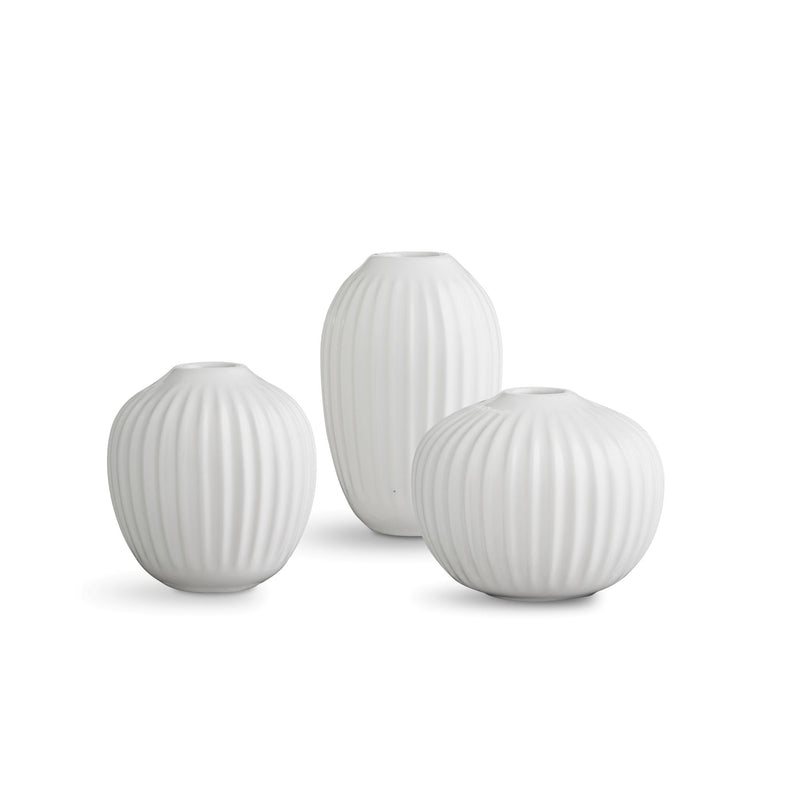 Hammershøi Vase Miniature - Set of 3 - Kähler - Vases - White - HORNE