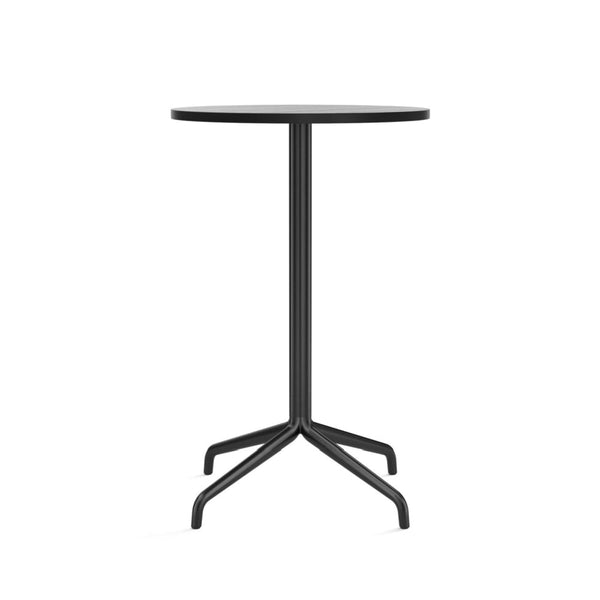Harbour Column Counter Table - 24" Dia with Feet - Audo Copenhagen - Tables + Desks - Black Oak Veneer - HORNE