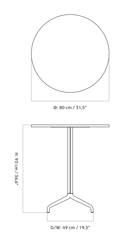 Harbour Column Counter Table - 32