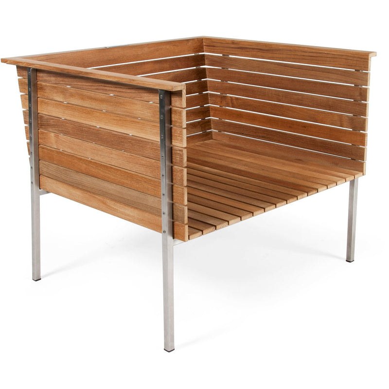 Haringe Lounge Chair - Skargaarden - Outdoor Furniture - Black Stainless Steel - Nature Grey - HORNE