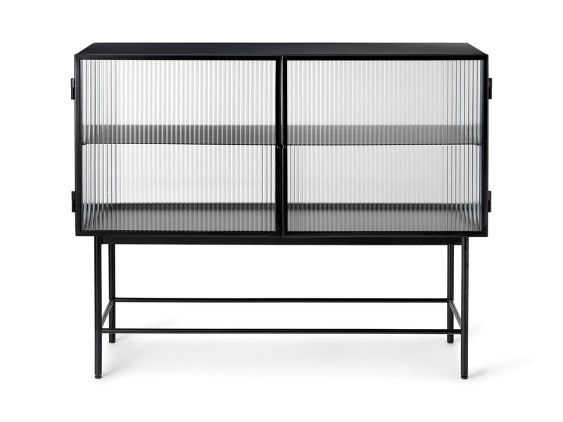 Haze Sideboard - Ferm Living - Storage + Organization - Black - Reeded - HORNE