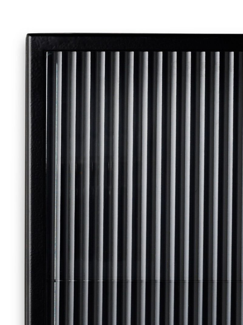 Haze Wall Cabinet - Ferm Living - Storage + Organization - Black - Reeded - HORNE