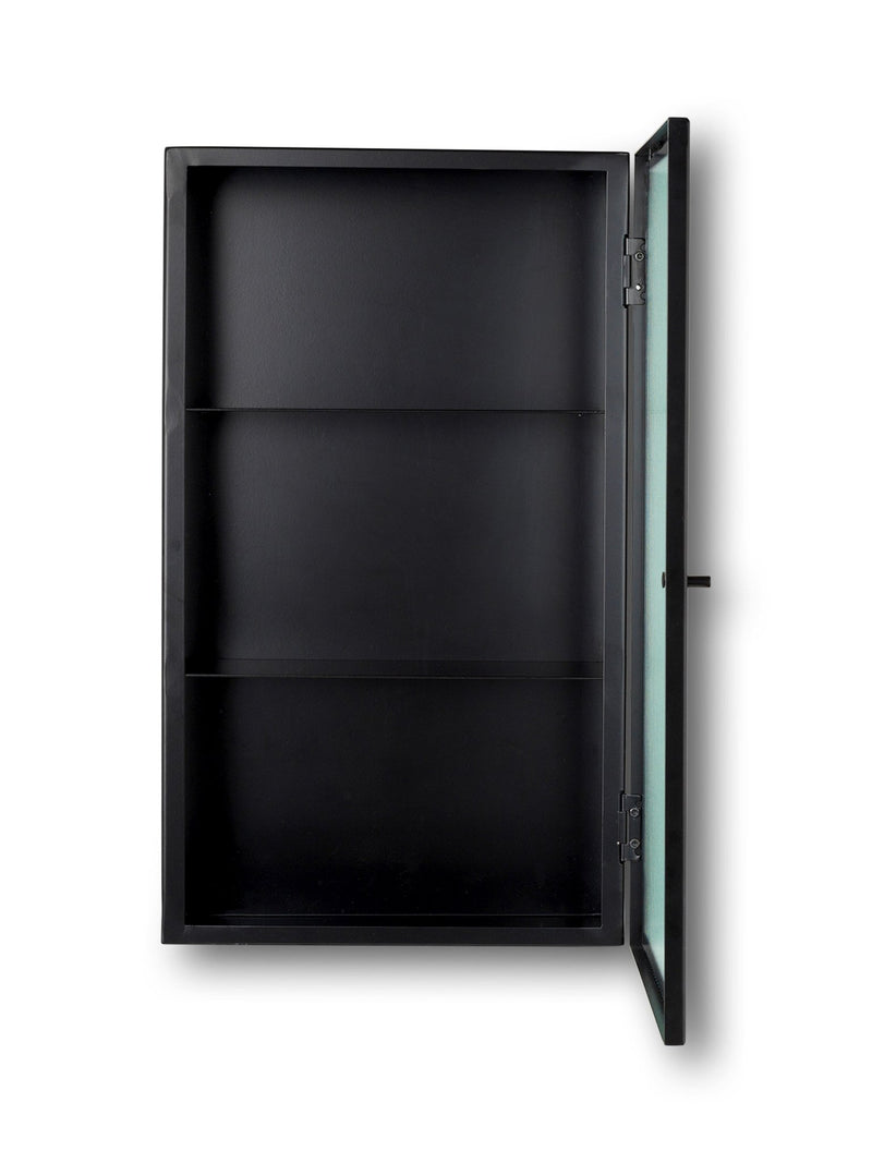 Haze Wall Cabinet - Ferm Living - Storage + Organization - Black - Reeded - HORNE