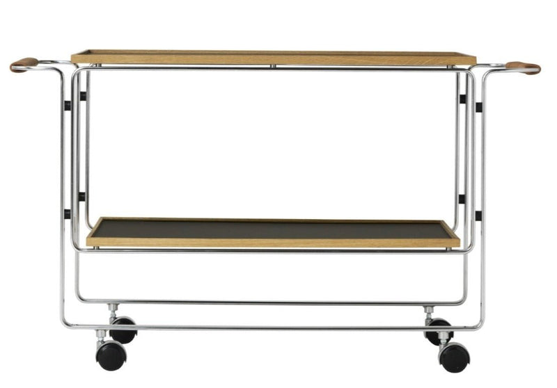 HB 128 Bar Cart - Lange Production - Trolleys + Carts - Stainless Steel - HORNE