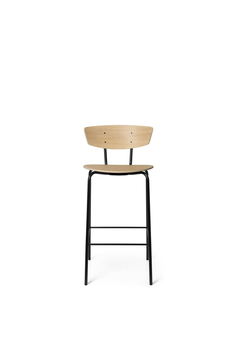 Herman Bar Chair Low Black - Ferm Living - Stools + Benches + Ottomans - Black - HORNE