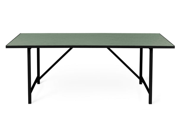 Herringbone Dining Table - Warm Nordic - Tables - Forest Green - HORNE