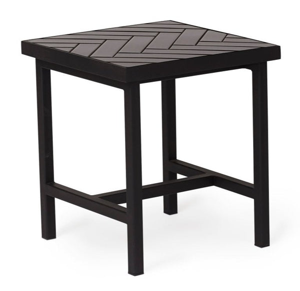Herringbone Side Table - Warm Nordic - Tables - Soft Black - HORNE