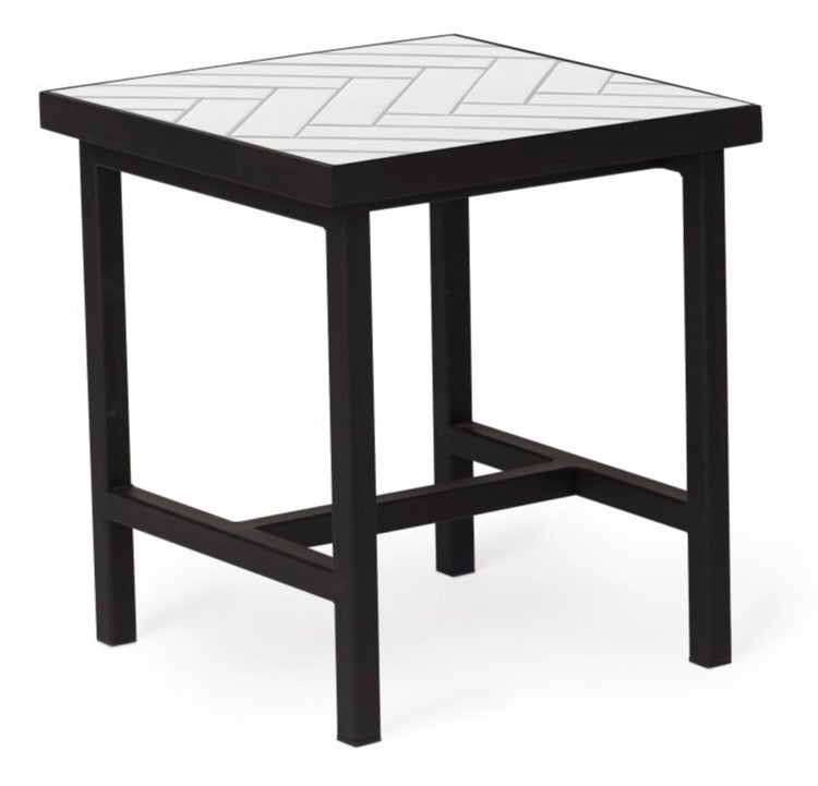 Herringbone Side Table - Warm Nordic - Tables - Soft Black - HORNE