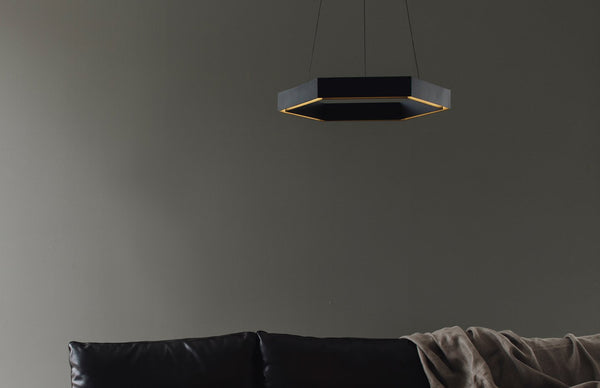 Hex Pendant 500 - Resident - Pendants - Black - HORNE