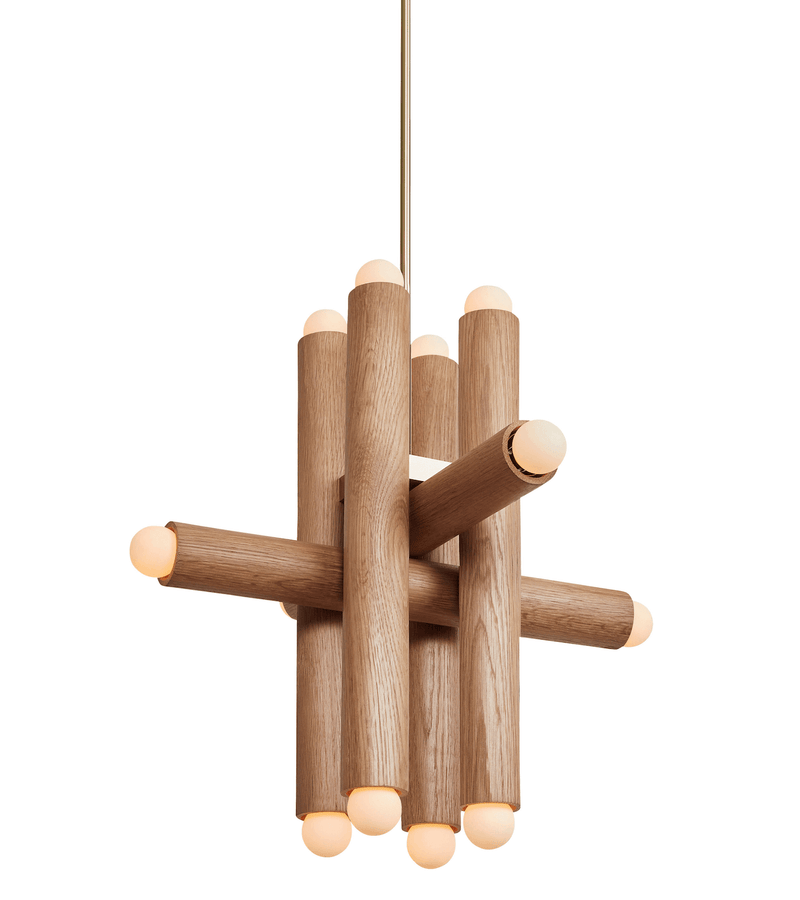 Hieroglyph Pendant XII - Workstead - Pendants - Natural Oak - Hewn Brass - HORNE