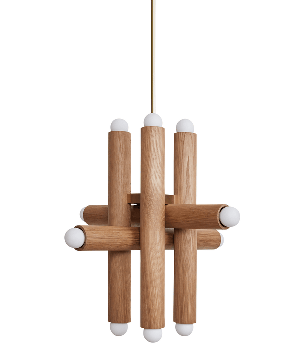 Hieroglyph Pendant XII - Workstead - Pendants - Natural Oak - Hewn Brass - HORNE