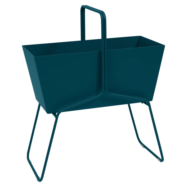 High Basket Planter - Fermob - Outdoor Furniture - Acapulco Blue - HORNE