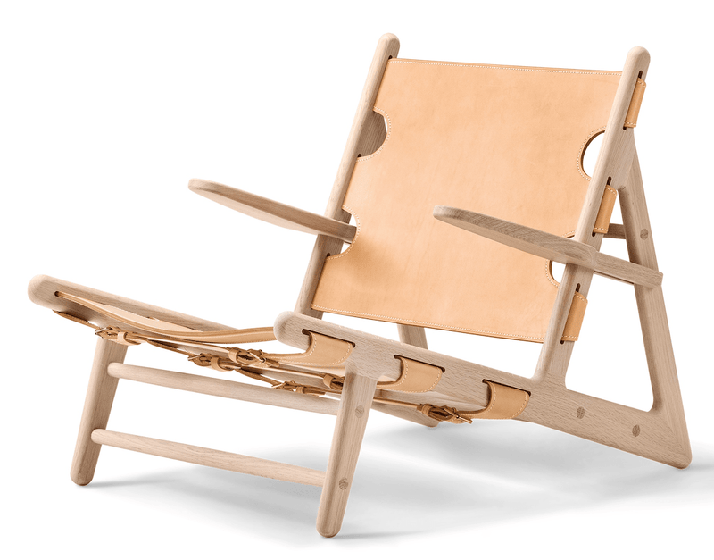 Hunting Chair - Fredericia - Chairs - Black Leather/Black Lacquered Oak - HORNE