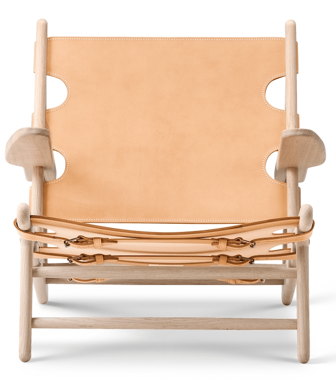 Hunting Chair - Fredericia - Chairs - Black Leather/Black Lacquered Oak - HORNE