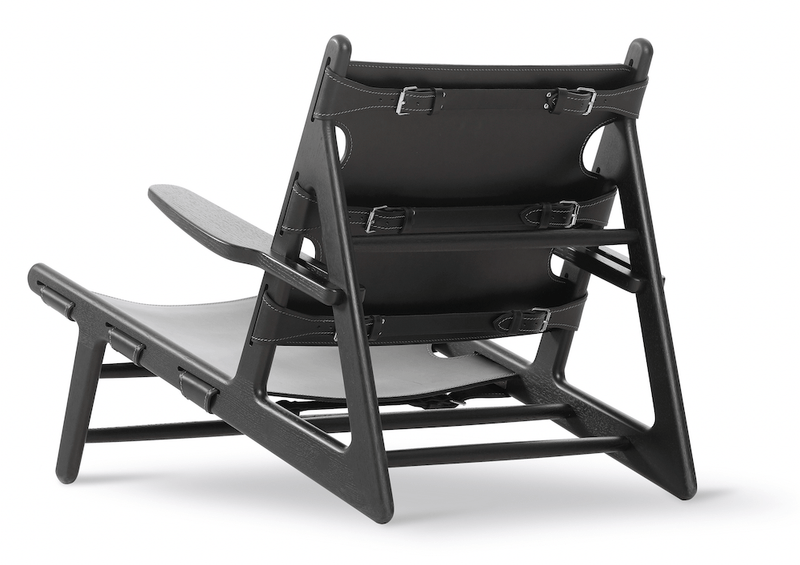Hunting Chair - Fredericia - Chairs - Black Leather/Black Lacquered Oak - HORNE