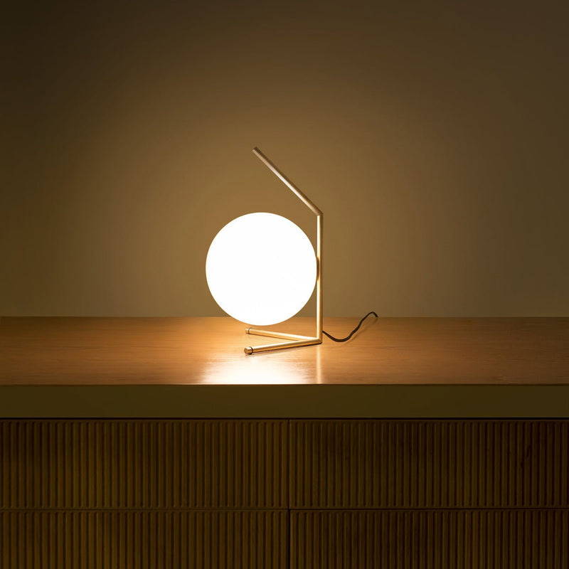 IC Dimmable Table Lamp - Flos - Table + Task - T1 High - Brass - HORNE