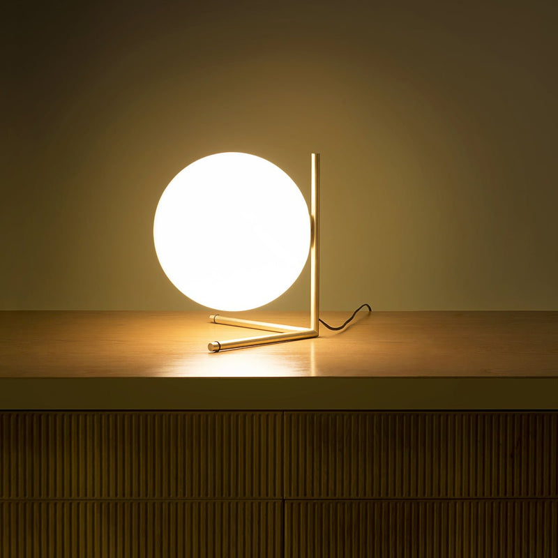 IC Dimmable Table Lamp - Flos - Table + Task - T1 High - Brass - HORNE
