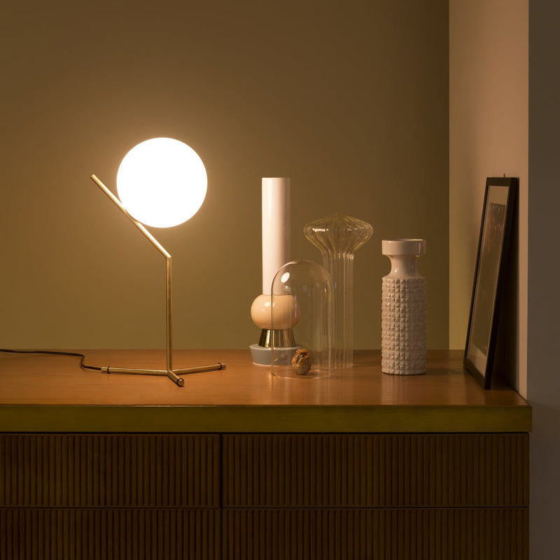 IC Dimmable Table Lamp - Flos - Table + Task - T1 High - Brass - HORNE