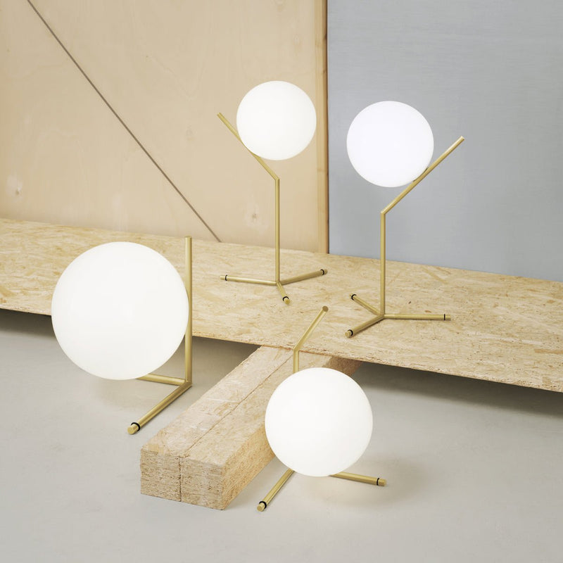 IC Dimmable Table Lamp - Flos - Table + Task - T1 High - Brass - HORNE