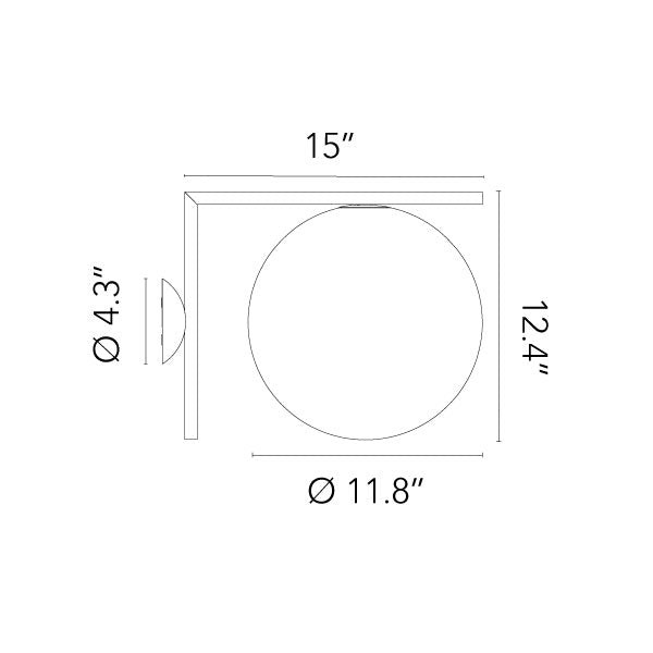 IC Outdoor 2 - Ceiling / Wall Sconce - Flos - Wall Sconces - Black - HORNE