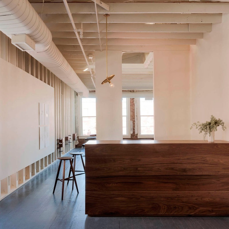 Industrial Pendant - Workstead - Pendants - Small - Hewn Brass - HORNE