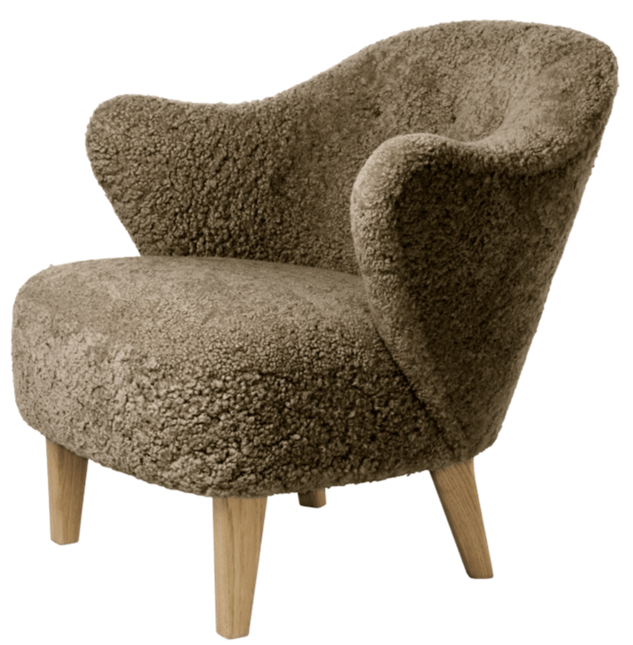 Ingeborg Lounge Chair - Sheepskin - Audo Copenhagen - Chairs - Moonlight - Natural Oak - HORNE