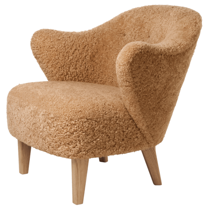 Ingeborg Lounge Chair - Sheepskin - Audo Copenhagen - Chairs - Moonlight - Natural Oak - HORNE