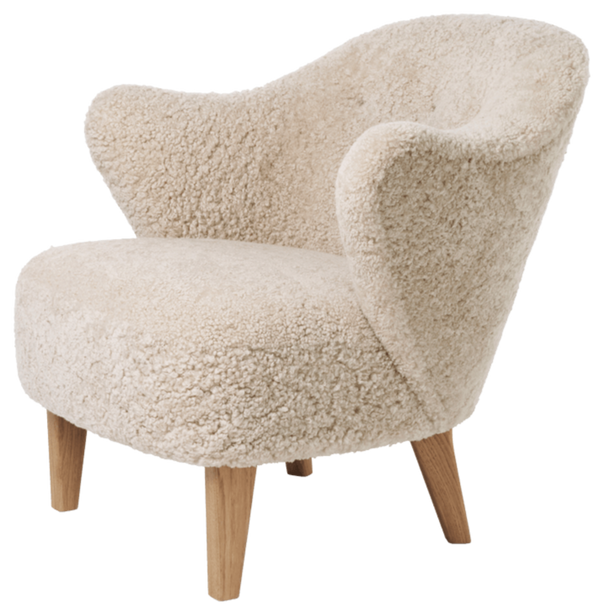 Ingeborg Lounge Chair - Sheepskin - Audo Copenhagen - Chairs - Moonlight - Natural Oak - HORNE