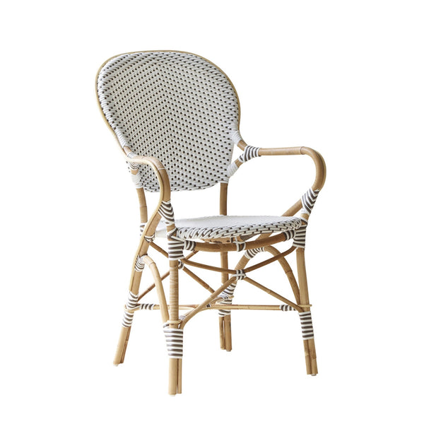 Isabell Arm Chair - Sika Design - Chairs - White / Cappuccino Dots - HORNE