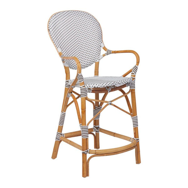 Isabell Counter Stool - Sika Design - Stools + Benches + Ottomans - White / Cappuccino Dots - HORNE