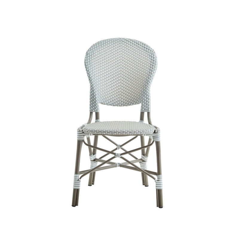 Isabell Side Chair AluRattan - Sika Design - Outdoor Furniture - White / Cappuccino Dots - White - HORNE