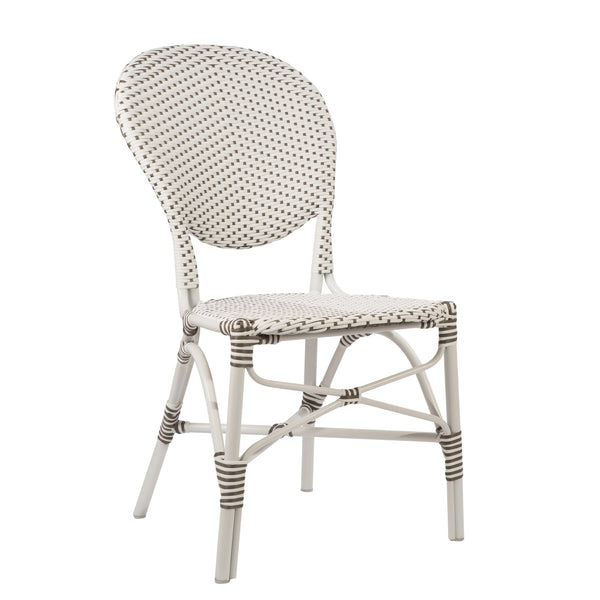 Isabell Side Chair AluRattan - Sika Design - Outdoor Furniture - White / Cappuccino Dots - White - HORNE