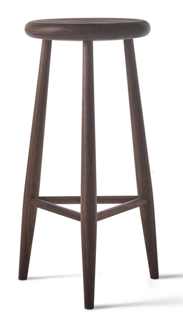 Jaer Bar Stool - Eikund - Stools + Benches + Ottomans - Bar Height - White Oiled Oak - HORNE