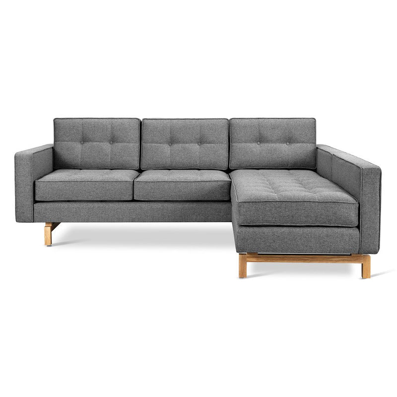 Jane 2 Loft Bi - Sectional - Gus* Modern - Sofas - Bayview Silver - Walnut - HORNE