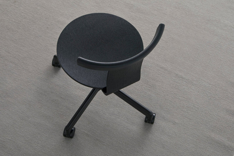 Jiro Swivel Chair - Resident - Chairs - Black With Black Base - HORNE