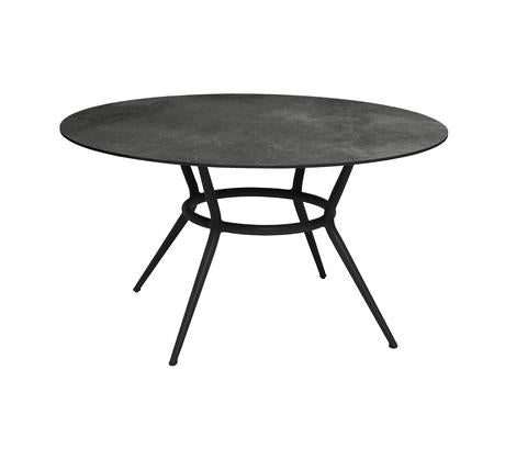 Joy Circular Dining Table - Cane Line - Outdoor Furniture - Lava Grey - Black - HORNE