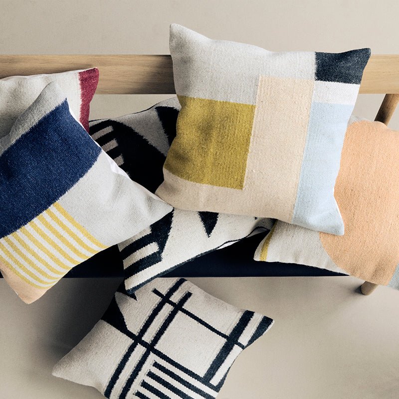 Kelim Squares Pillow - Wool & Cotton