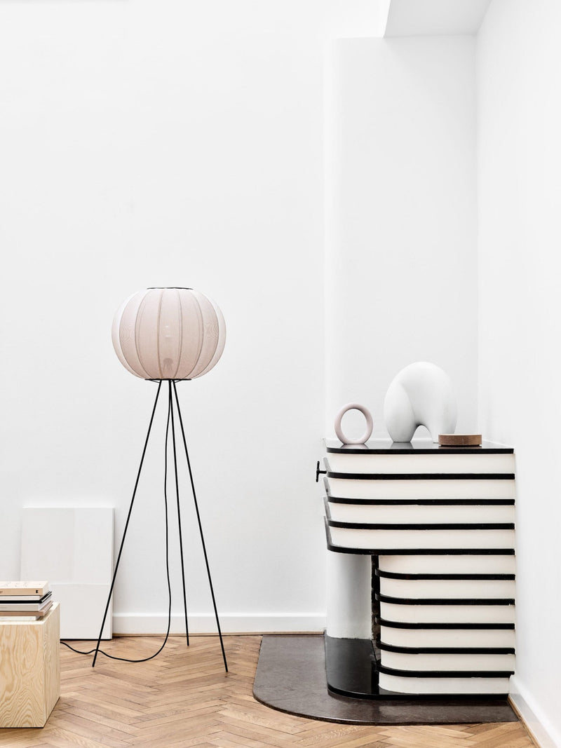 Knit Wit Floor Lamp - Made by Hand - Floor Lamps - Black - HORNE