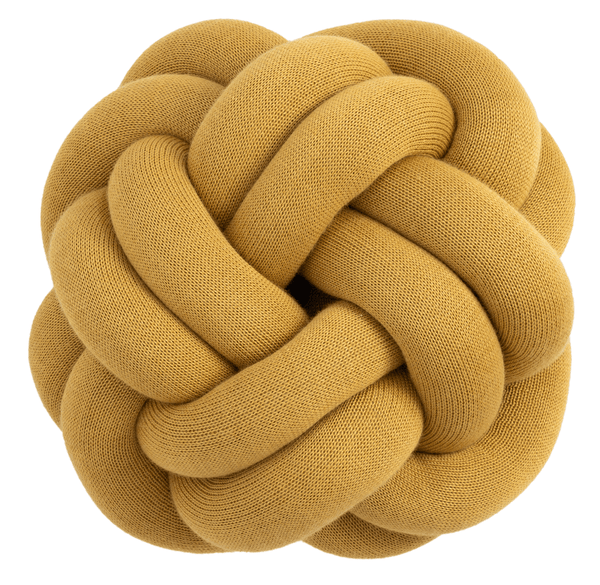 Knot Cushion - Design House Stockholm - Blankets + Throws + Pillows - Yellow - HORNE