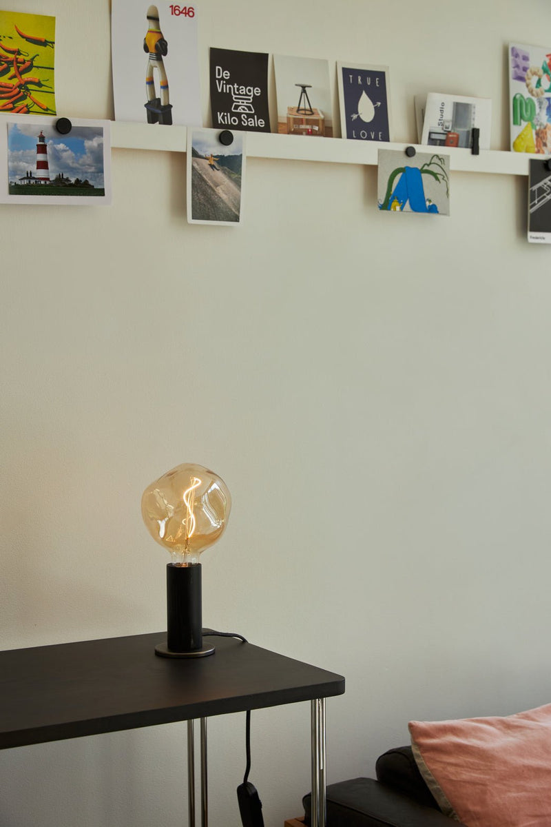 Knuckle Table Lamp - Tala - Blackened Oak - w/ Sphere IV Bulb - HORNE