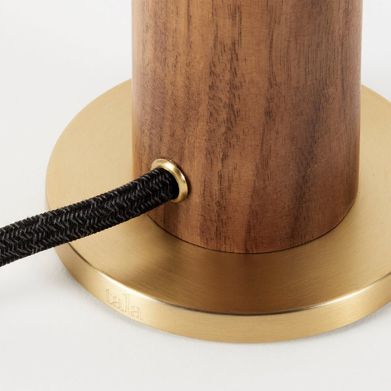 Knuckle Table Lamp - Tala - Blackened Oak - w/ Sphere IV Bulb - HORNE