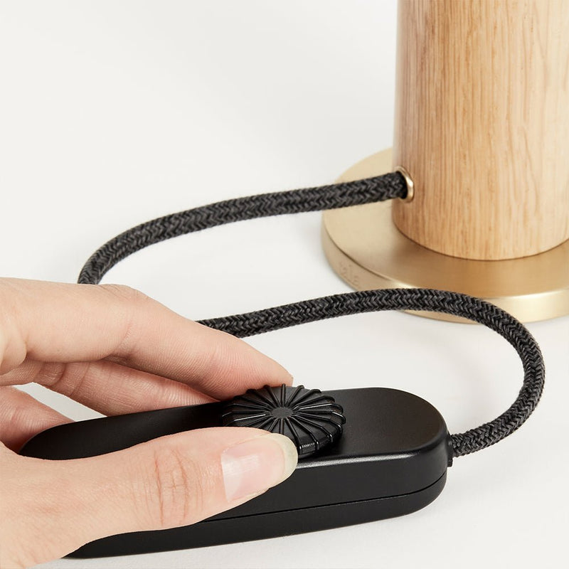 Knuckle Table Lamp - Tala - Blackened Oak - w/ Sphere IV Bulb - HORNE