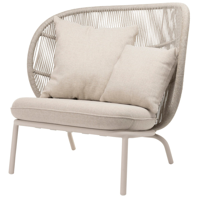 Kodo Cocoon Chair - Vincent Sheppard - Outdoor Furniture - Fossil Grey - Olive Green & Blush - HORNE