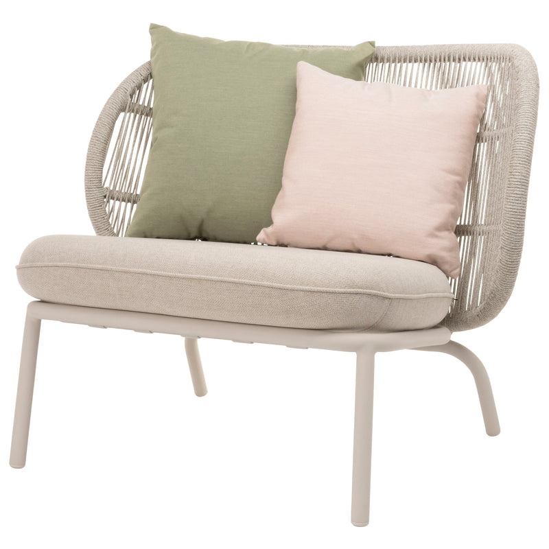 Kodo Lounge Chair - Vincent Sheppard - Outdoor Furniture - Fossil Grey - Olive Green & Blush - HORNE