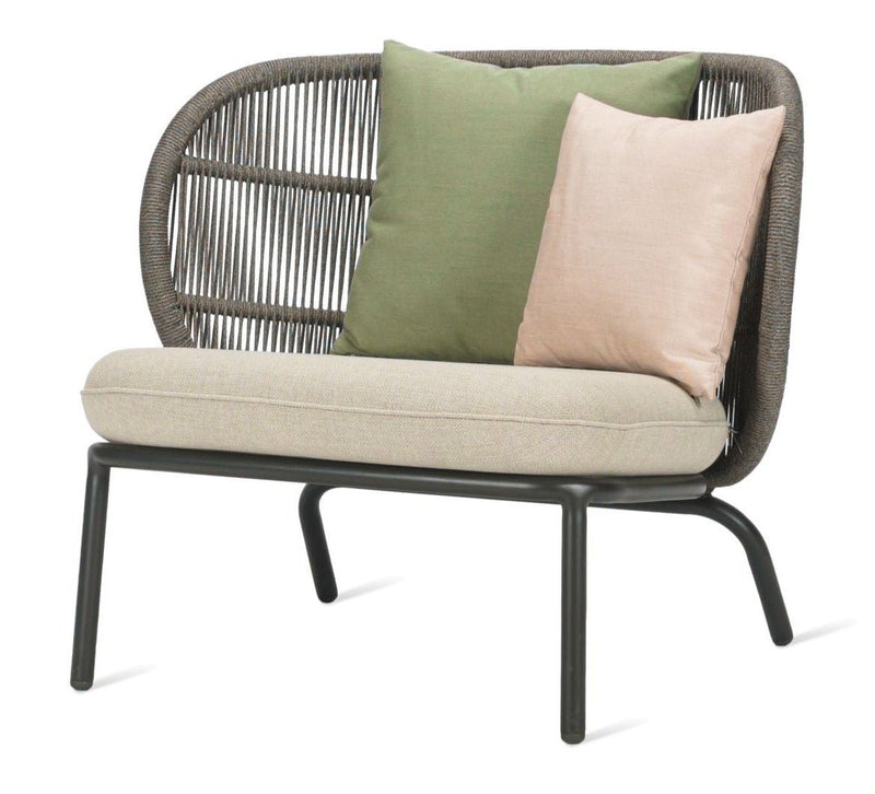 Kodo Lounge Chair - Vincent Sheppard - Outdoor Furniture - Fossil Grey - Olive Green & Blush - HORNE