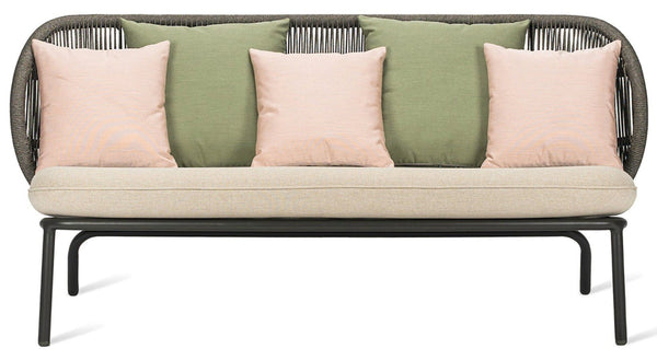 Kodo Lounge Sofa - Vincent Sheppard - Outdoor Furniture - Olive Green & Blush - HORNE