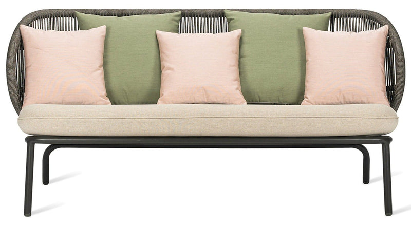 Kodo Lounge Sofa - Vincent Sheppard - Outdoor Furniture - Olive Green & Blush - HORNE