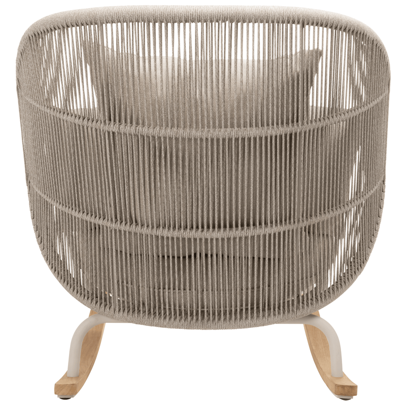 Kodo Rocking Chair - Vincent Sheppard - Outdoor Furniture - Fossil Grey - Olive Green & Blush - HORNE